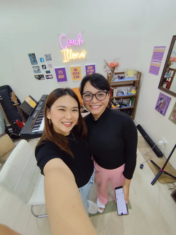 Voice coaching photo shared with Ji Kang's testimonial